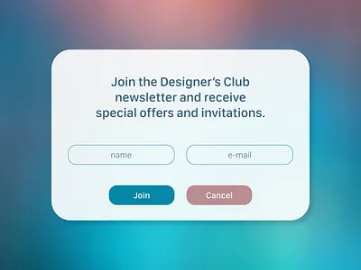 Pop-up message abstract dailyui dailyui 016 design gradiant minimal minimalist newsletter overlay pop up popup simple ui