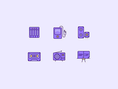 Music icons color icon music