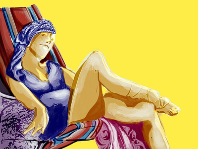 Beach Time illustration procreate speedpainting woman