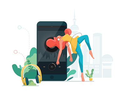 Music illistration ui 插图 插画