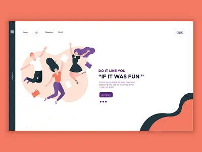 Landing Page design fashion illustration landing page landingpage typography vector website