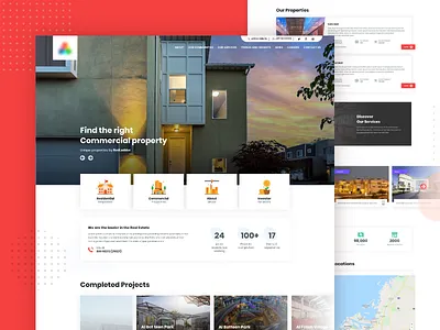 Cover Pic commercial property landing page product website property finder real estate renting website