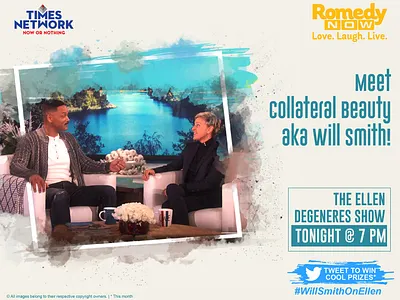 Romedy Now | Will Smith | Ellen art branding channel design designer ellen emailer hollywood illustration illustrator layout layouting mail movie romedynow timesnetwork will smith