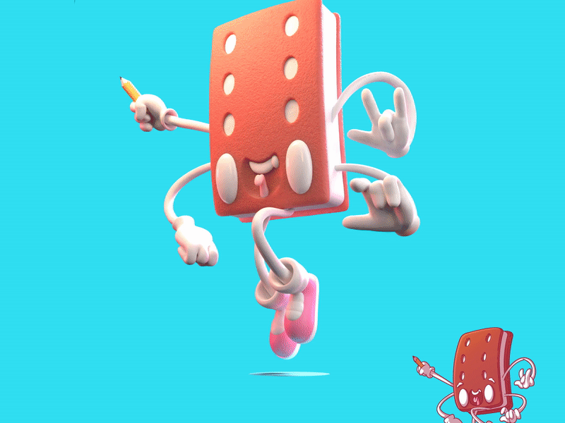 Ice Cream Sandwich Turntable 3d art 3d printed atomictoys blender3d cartoon character cgi charachter design design thunder rockets