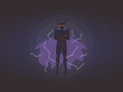 Devil character art dark design devil devil horns fantasy art glow illustration