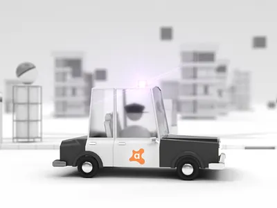 Patrolling the streets 3d antivirus avast car character cinema4d design funny illustration octane patrol police virus