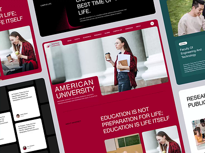 Website Design for University academic academy animation branding campus college courses education educational landing page learn student study university user experience web web marketing webdesign website website design