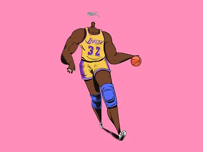 Magich artsy artwork character characterdesign conceptart design hipster illustration la lakers logo magich stillframe