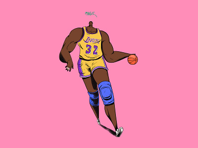 Magich artsy artwork character characterdesign conceptart design hipster illustration la lakers logo magich stillframe