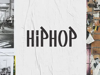 Hip Hop Wordmark branding clean culture design flat geometric graffiti hip hop illustration illustrator logo logotype minimal music rap simple street urban vector wordmark