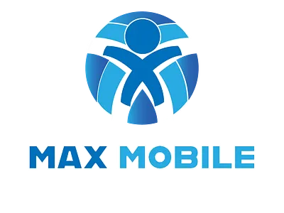 Logo Max Mobile branding design icon logo logo 2d typography