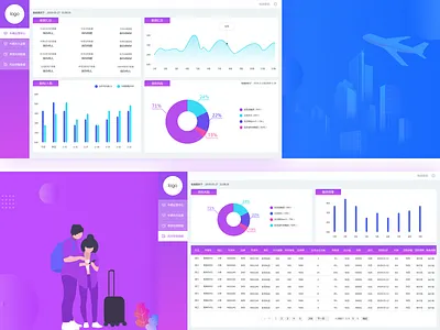 BYD Backstage System Project ui 冷色调 后台 大数据 插图 设计