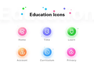 Education icons animal app design icon illustration ui