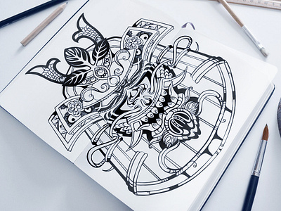 samurai Sam adobe illustrator armor art branding design design art helmet illustration ink ink art ink drawing ink illustration ink painting japan japanese mask pattern art pattern design samurai vector