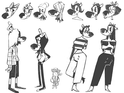 Character sketches animation 2d bw character character design jsib sketch