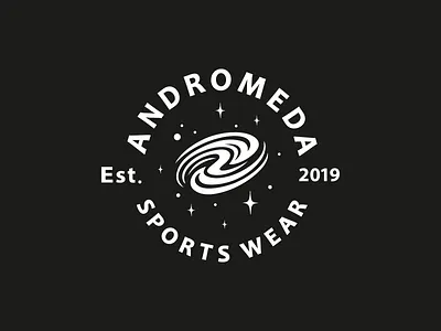 Andromeda Sportswear branding cosmic design emblem logo logo universe