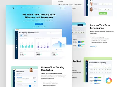 Time analytics software saas webflow design analytics b2b b2c billing design landing page reporting reports saas software startup time tracker time tracker design time tracker landing page time tracker website tool tracking visual identity web webflow