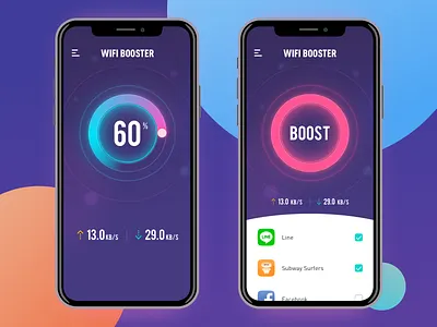 Wifi Booster app booster design illustration ui ux wifi