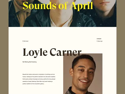 Article page - Portfolio Concept app article blog concept editorial flat portfolio site typogaphy ui ux web website