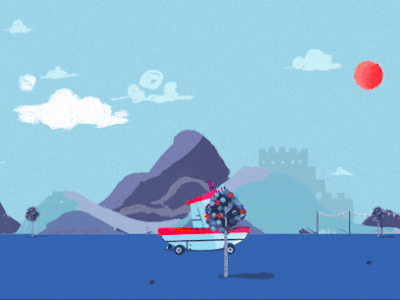 Boatcar Cruise animation boat car cool driving parallax photoshop