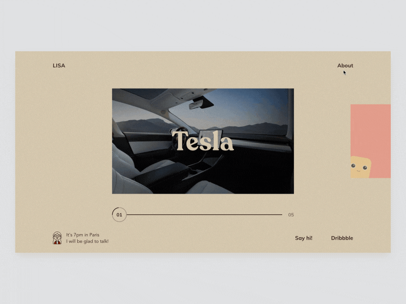 Portfolio - About page animation landing portfolio ui ux website