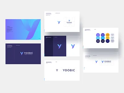 Yoobic Branding & Guides brand brand book brand guides brand research brand stradegy brand voice branding and identity gradient logo a day logo gradient retail