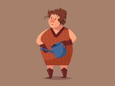 Gardener charachter design flat gardener illustration vector