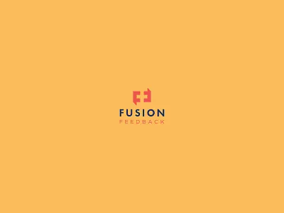 Fusion Feedback Logo design flat icon logo