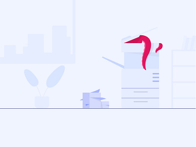 Broken Xerox animation cartoon character cartoon design character design flat illustration illustrator minimal octopus office ui vector web website xerox