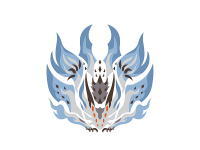 Xeno'jiiva design dribbble dribble flat design illustration mh monster hunter monsterhunter vector xenojiiva