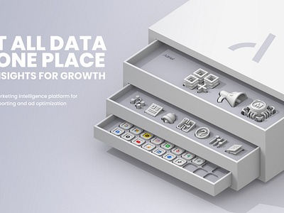 The Right Tools (Grey&white) 3d adriel commercial grey icon illustration menu productidentity rendering ux white