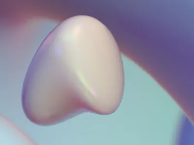 soft rock 3d c4d cinema 4d design illustration iridescent texture