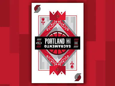 Blazers Gameday Poster contest basketball blazers digital illustration nba nba poster portland poster poster art rip city trailblazers vector