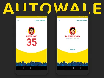 On-demand Rickshaw/Auto android auto emotions hail ride taxi uber ui