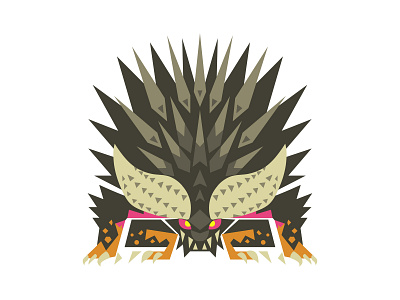 Nergigante Monster Hunter design dribbble dribble flat design hello dribbble illustration mh monster hunter nergigante