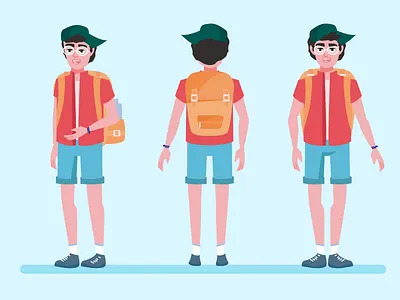 Traveller arab character concept illustrations illustrator motion