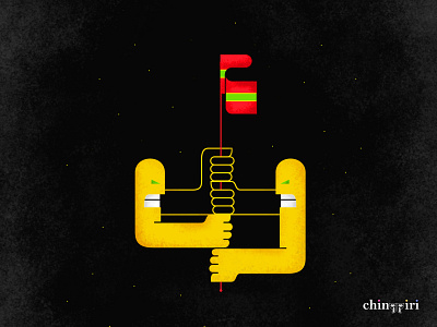 POWER STRUGGLE art direction art style design flat design illustration texture vector illustration