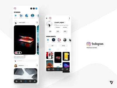 Instagram Redesign app branding design icon redeisgn ui ux web webdesign