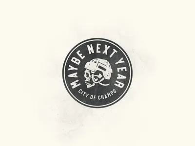 Oilers - Maybe Next Year alberta apparel badge canada edmonton helmet hockey identity logo skull texture vintage