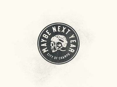 Oilers - Maybe Next Year alberta apparel badge canada edmonton helmet hockey identity logo skull texture vintage