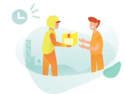 Courier app design flat icon illustration illustrator ios ui vector web website