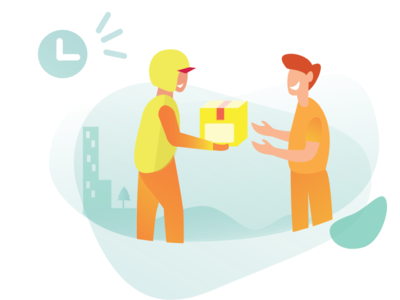 Courier app design flat icon illustration illustrator ios ui vector web website