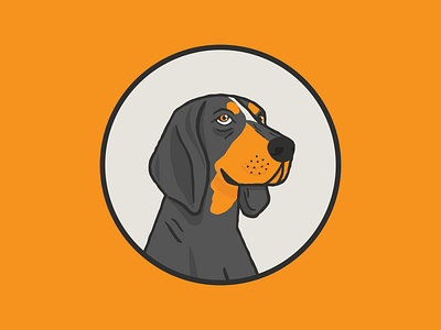 Smokey X dog illustration knoxville smokey smokeyx tennessee tn university of tennessee