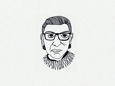 RBG justice notorious rbg politics portrait rbg ruth ruth bader ginsburg sharpie supreme court united states