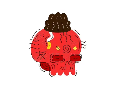 So skull abstract abstractline character design dope illustration skull skull art surrealism vector