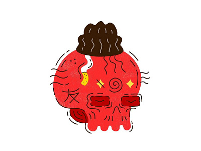 So skull abstract abstractline character design dope illustration skull skull art surrealism vector