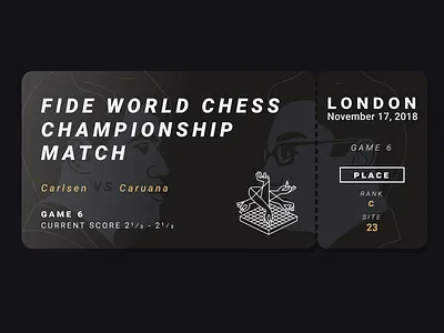 Daily UI24 - Boarding Pass - Chess boarding pass championship chess dailui daily ui 024 game match