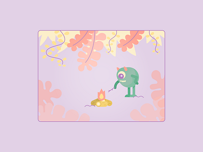Monsters University Camp charactedesign character art design icon illustration mike wazowski monsters inc pixar vector