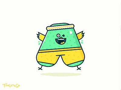 A for Aerobic bird artwork character cute design graphic handmade illustration illustrator letter lettering minimal photography