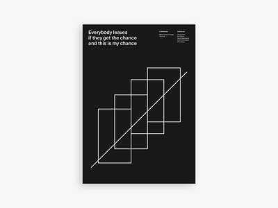 Poster #4 - Weird Fishes/Arpeggi black graphic neue haas unica poster poster art poster design print design radiohead
